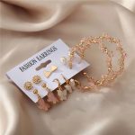 Pink Gold Plated Earrings Combo For Women - VAIRAVI