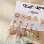 Pink Gold Plated Earrings Combo For Women - VAIRAVI