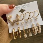 AD and Pearl Gold Plated Jewellery Earrings Combo For Women - VAIRAVI
