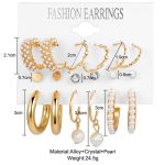 AD and Pearl Gold Plated Jewellery Earrings Combo For Women - VAIRAVI