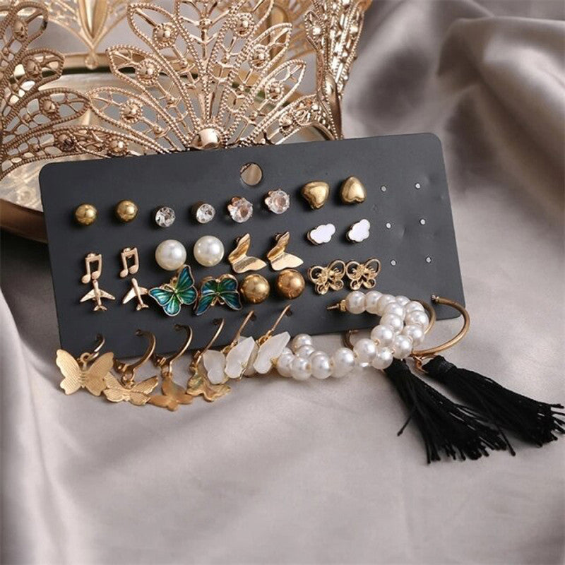 Gold Plated Multi-coloured Classic Earrings For Women - VAIRAVI Gold Plated Multi-coloured Classic Earrings For Women - VAIRAVI