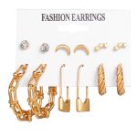 Gold-Toned Classic Earrings Combo of 6 For Women - VAIRAVI