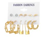 Gold-Toned Classic Earrings Combo of 6 For Women - VAIRAVI