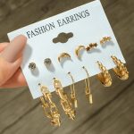Gold-Toned Classic Earrings Combo of 6 For Women - VAIRAVI
