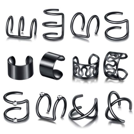 Rhodium Plated Ear cuffs Combo of 6 For Women - VAIRAVI