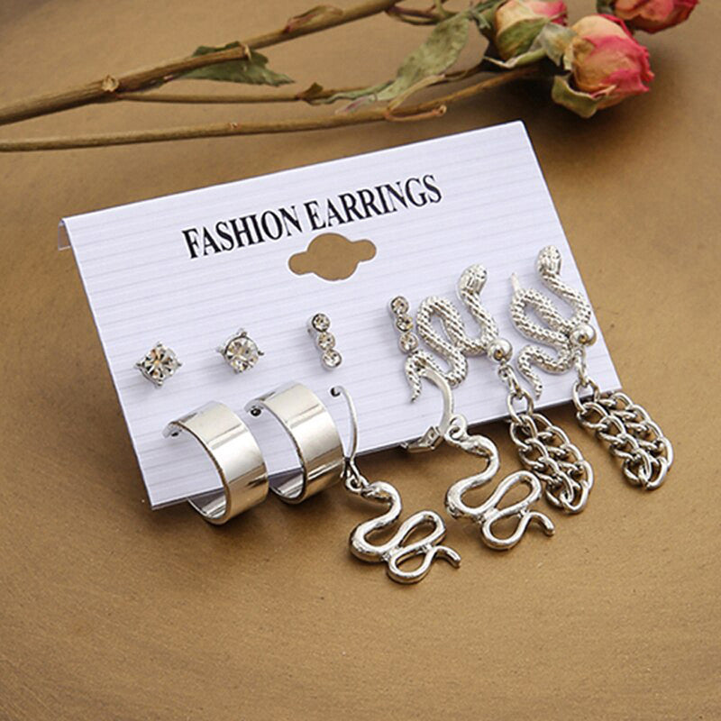 Silver-Plated Drop Earrings Combo of 6 For Women - VAIRAVI Silver-Plated Drop Earrings Combo of 6 For Women - VAIRAVI
