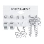 Silver-Plated Drop Earrings Combo of 6 For Women - VAIRAVI