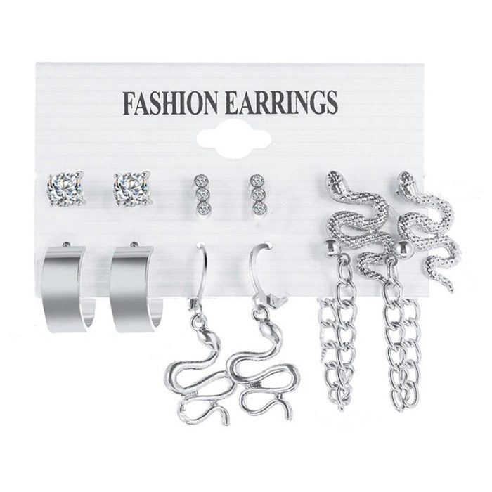 Silver-Plated Drop Earrings Combo of 6 For Women - VAIRAVI