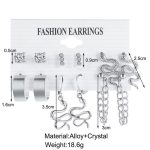 Silver-Plated Drop Earrings Combo of 6 For Women - VAIRAVI