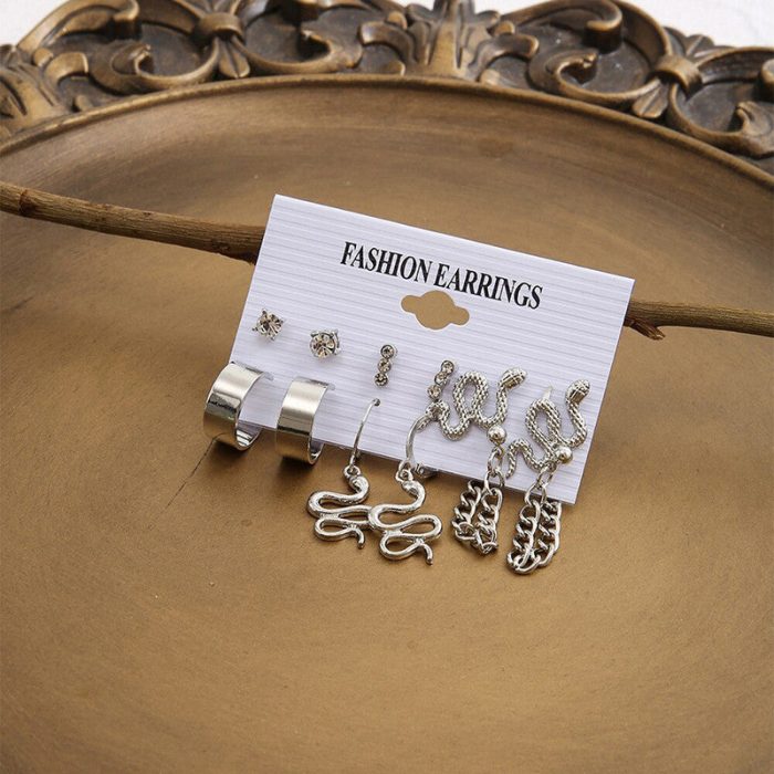 Silver-Plated Drop Earrings Combo of 6 For Women - VAIRAVI
