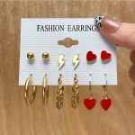 Gold-Plated Hoop Earrings Combo of 6 For Women - VAIRAVI