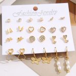 Gold Plated Drop and Stud Trending Earrings Combo of 12 For Women - VAIRAVI