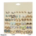 Gold Plated Multicolour Studs Quirky Earrings Combo of 30 For Women - VAIRAVI