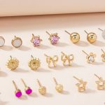 Gold Plated Gold-Pink Toned Studs Fashionable Earrings Combo of 30 For Women - VAIRAVI