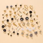 Gold Plated Gold-Black Toned Studs Fashionable Earrings Combo of 30 For Women - VAIRAVI