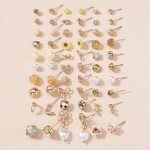 Gold Plated Gold-Toned Studs Trending Earrings Combo of 30 For Women - VAIRAVI