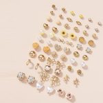 Gold Plated Gold-Toned Studs Trending Earrings Combo of 30 For Women - VAIRAVI