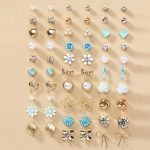 Gold Plated Multicolour Studs Quirky Earrings Combo of 30 For Women - VAIRAVI