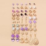Gold Plated Multicolour Studs Quirky Earrings Combo of 30 For Women - VAIRAVI