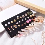 Multi-coloured Gold Plated Contemporary Studs and Hoop Earrings Set of 20 For Women - VAIRAVI