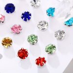 Silver Plated Multicolour Studs of 12 Pair For Women - VAIRAVI
