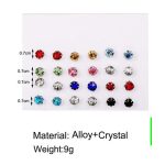Silver Plated Multicolour Studs of 12 Pair For Women - VAIRAVI