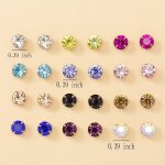 Gold Plated Multicolour Studs of 12 Pair For Women - VAIRAVI