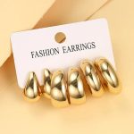Gold Plated Contemporary Pack of 3 Hoop Earrings Combo For Women - VAIRAVI