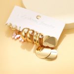 Gold Plated Gold Toned Hoop and Drop Earrings Combo of 5 For Women - VAIRAVI