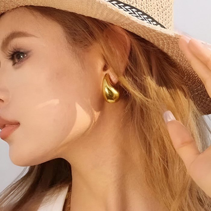Gold Plated Half Hoop Pair Of 3 Earrings - VAIRAVI