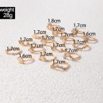Women Set of 16 Contemporary Gold-Plated Finger Rings - VAIRAVI