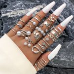 Silver Plated Stackable Rings (Pack of 22) - VAIRAVI