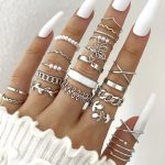 Silver Plated Stackable Rings (Pack of 22) - VAIRAVI