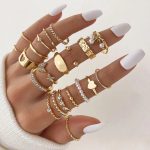 Gold Plated Stackable Rings (Pack of 21) - VAIRAVI