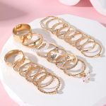 Gold Plated Stackable Rings (Pack of 21) - VAIRAVI