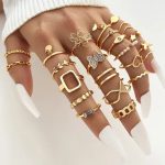 Gold Plated Stackable Rings Pack of 23 For Women - VAIRAVI