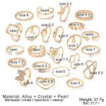 Gold Plated Stackable Rings Pack of 23 For Women - VAIRAVI