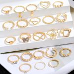 Gold Plated Stackable Rings Pack of 23 For Women - VAIRAVI