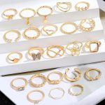 Gold Plated Stackable Rings (Pack of 23) - VAIRAVI