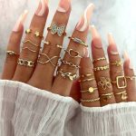 Gold Plated Stackable Rings Pack of 23 For Women - VAIRAVI