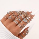 Silver Plated Stackable Rings (Pack of 23) - VAIRAVI