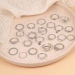 Silver Plated Stackable Rings (Pack of 23) - VAIRAVI