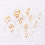 Gold Plated Stackable Rings (Pack of 10) - VAIRAVI