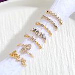Gold Plated Stackable Rings (Pack of 7) - VAIRAVI
