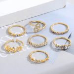 Gold Plated Stackable Rings Pack of 7 For Women - VAIRAVI