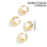 Trending Gold Plated Set of 4 Stackable Finger Rings - VAIRAVI