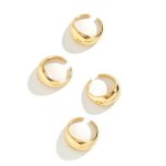 Trending Gold Plated Set of 4 Stackable Finger Rings - VAIRAVI
