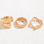 Trending Gold Plated Set of 3 Stackable Finger Rings - VAIRAVI