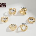 Trending Gold Plated Set of 6 Stackable Finger Rings - VAIRAVI