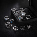 Fascinating Floral Designs Vintage Brilliant Rings Set of 13 Mixed Sizes For Women - VAIRAVI